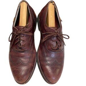 Rockport Mens Brown Leather Wingtip Oxford Shoes Size 11